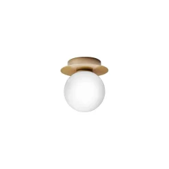Nuura væglampe Liila 1, Ø 14 cm, IP44, guld/opal