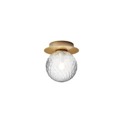 Nuura væglampe Liila 1, IP44, Ø 14 cm, guld/klar