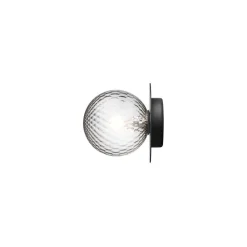 Nuura væglampe Liila 1 IP44 Ø 16,5 cm, sort/klar