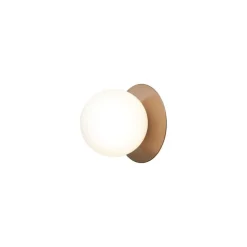 Nuura væglampe Liila 1, IP44, Ø 16,5 cm, bronze/opal