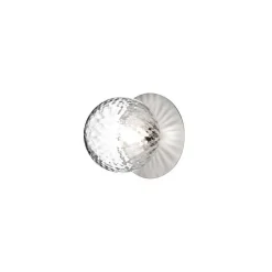Nuura væglampe Liila 1, IP44, Ø 16,5 cm, sølv/klar