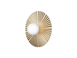 Nuura væglampe Liila Muuse, Ø 42 cm, IP44, guld/opal