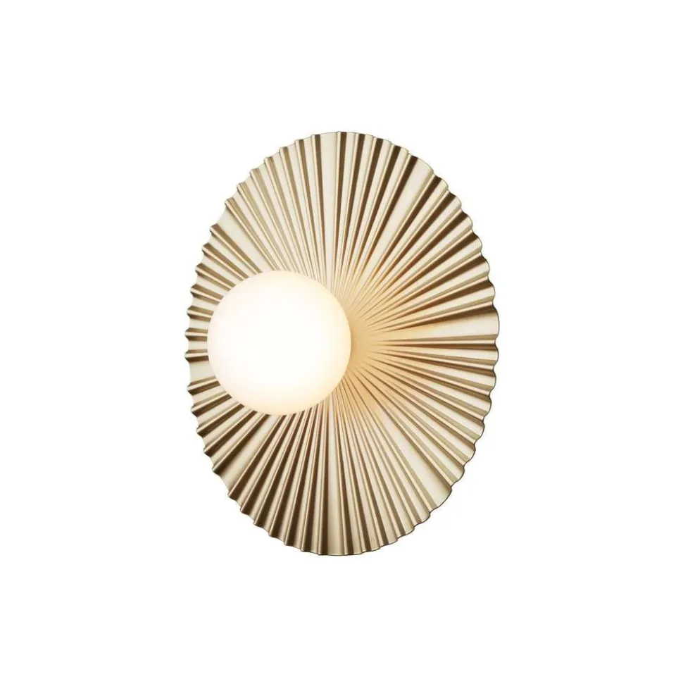 Nuura væglampe Liila Muuse, Ø 42 cm, IP44, guld/opal