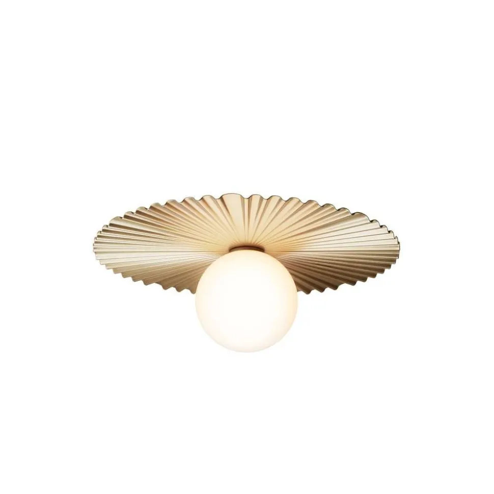 Nuura væglampe Liila Muuse, Ø 42 cm, IP44, guld/opal