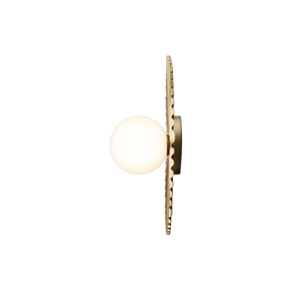 Nuura væglampe Liila Muuse, Ø 42 cm, IP44, guld/opal