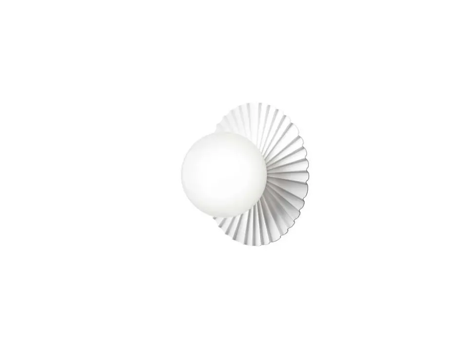 Nuura væglampe Liila Muuse, Ø 20 cm IP44, hvid/opal