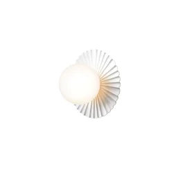 Nuura væglampe Liila Muuse, Ø 20 cm IP44, hvid/opal