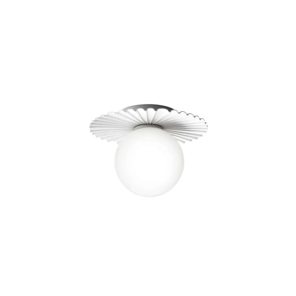 Nuura væglampe Liila Muuse, Ø 20 cm IP44, hvid/opal