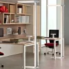 Office LED-gulvlampe up/down 4.000 K, dæmpes, sølv