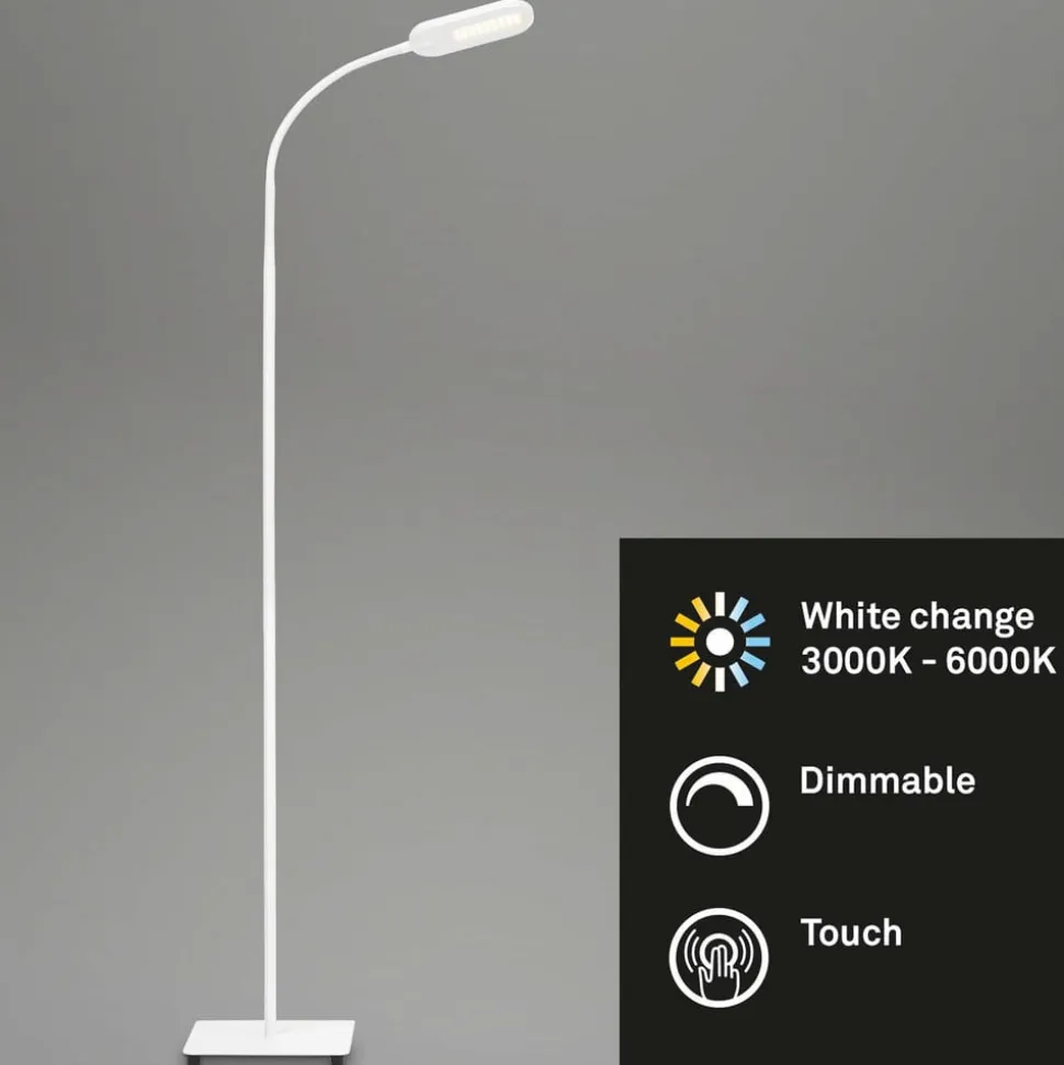 Office Step LED-gulvlampe, hvid, kan dæmpes, CCT