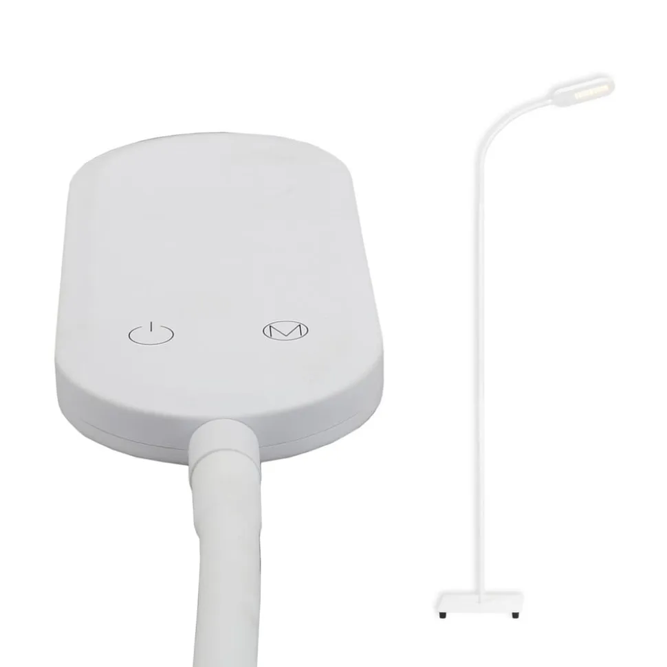 Office Step LED-gulvlampe, hvid, kan dæmpes, CCT