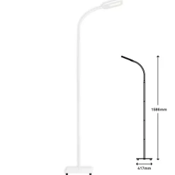 Office Step LED-gulvlampe, hvid, kan dæmpes, CCT