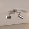 Oktano loftspot, kromfarvet Længde 30 cm 2 lyskilder metal