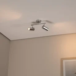 Oktano loftspot, kromfarvet Længde 30 cm 2 lyskilder metal