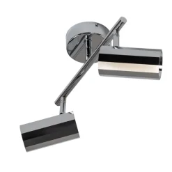 Oktano loftspot, kromfarvet Længde 30 cm 2 lyskilder metal