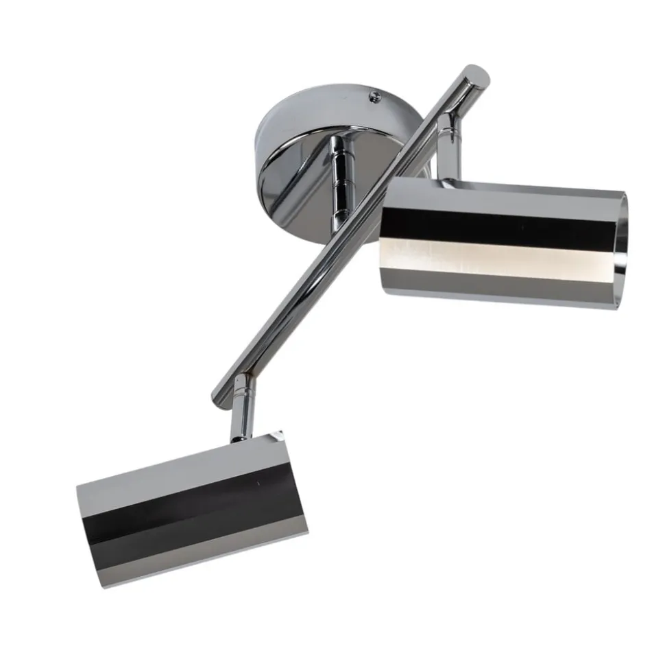 Oktano loftspot, kromfarvet Længde 30 cm 2 lyskilder metal