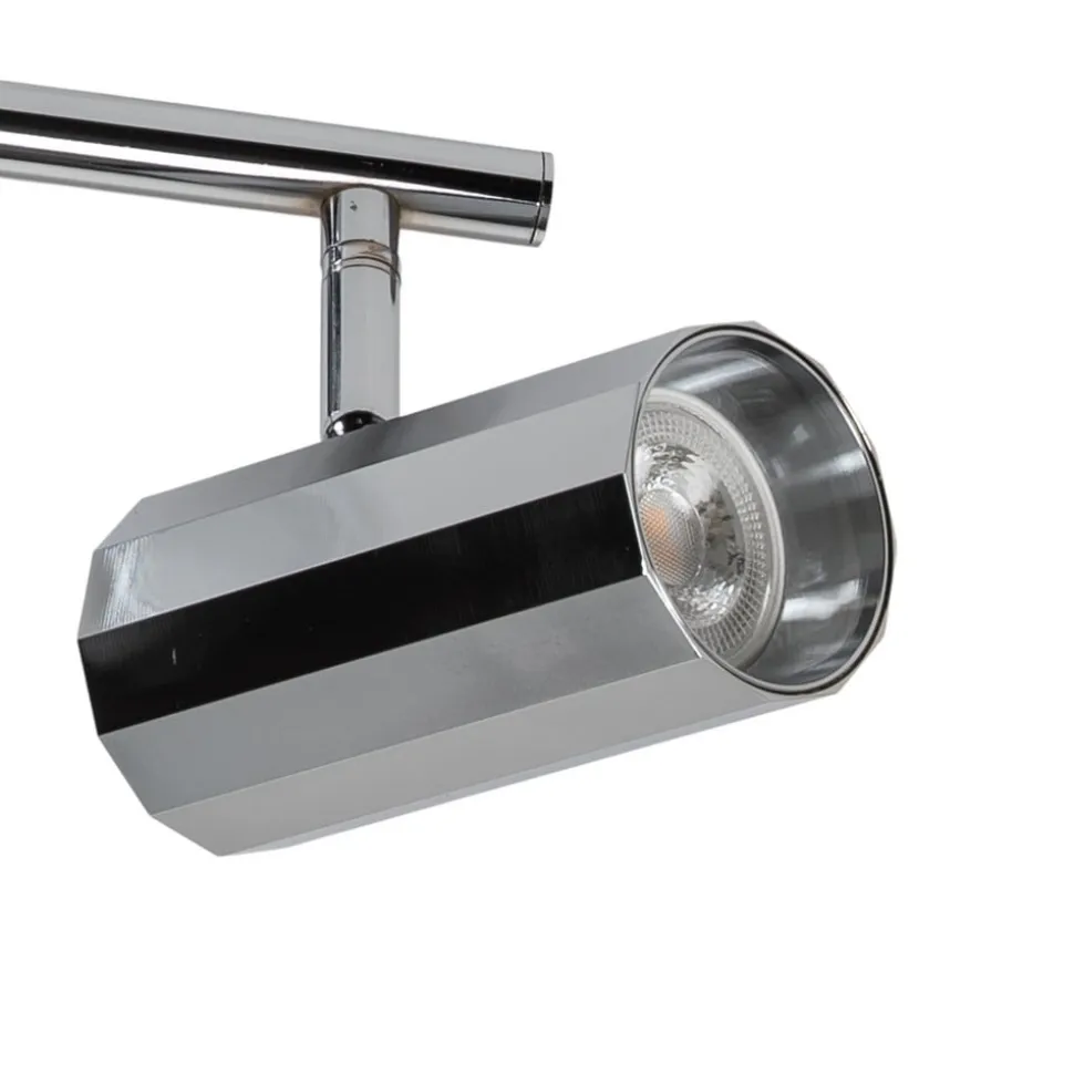Oktano loftspot, kromfarvet Længde 30 cm 2 lyskilder metal