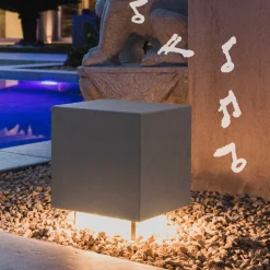 OLEV Cemento LED-sokkellampe med højttaler