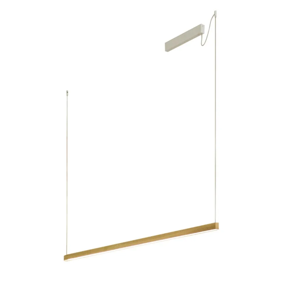OLEV Lanacotta LED-hængelampe, egetræ, 2.700 K