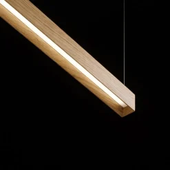 OLEV Lanacotta LED-hængelampe, egetræ, 2.700 K