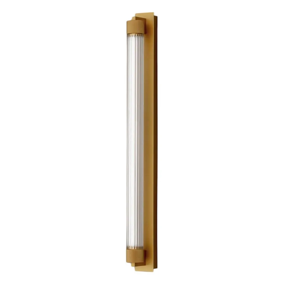OLEV LED-væglampe CHARMER, brun, metal/glas, 2.700 K IP44