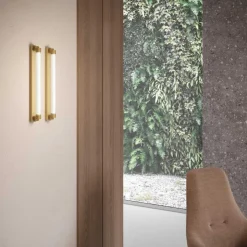 OLEV LED-væglampe CHARMER, guld, metal/glas, 2.700 K, IP44
