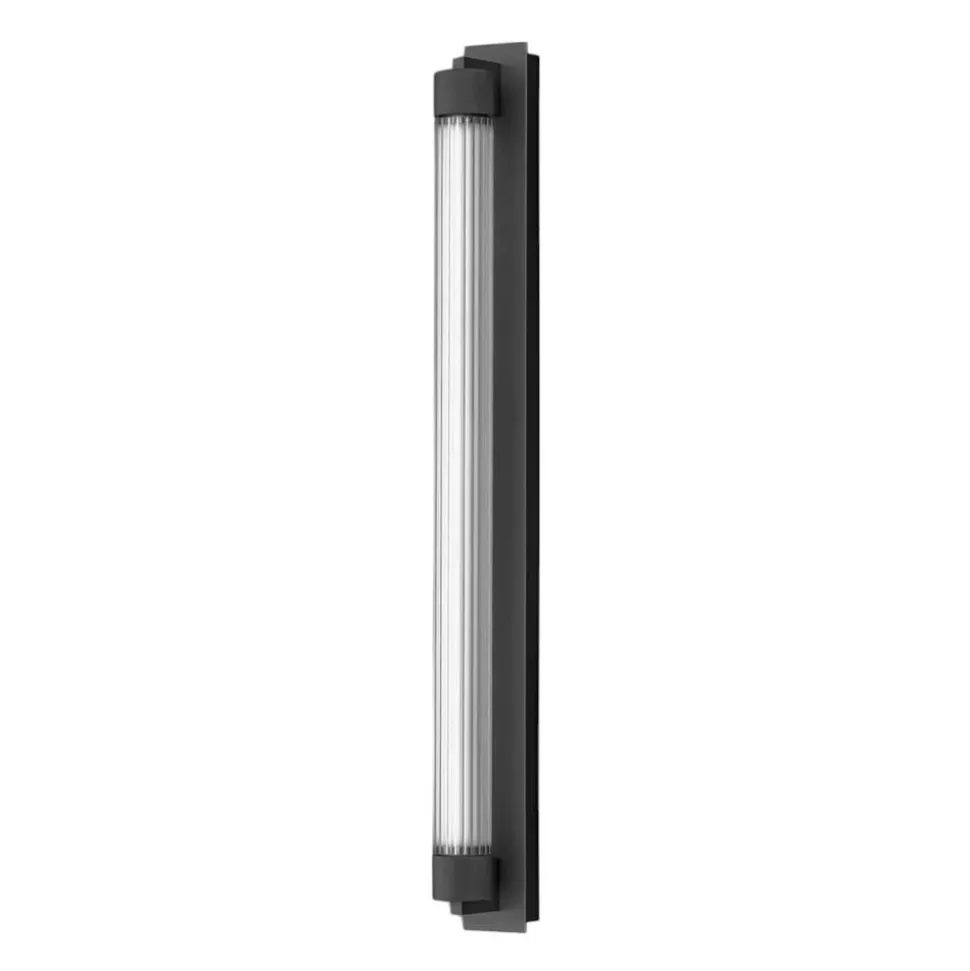 OLEV LED-væglampe CHARMER, sort metal/glas 2.700 K IP44