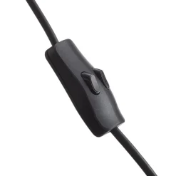 Oluce Atollo bordlampe, aluminium, Ø 25 cm, sort