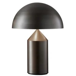 Oluce Atollo bordlampe, dæmpbar, Ø38cm, bronze