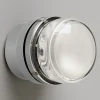 Oluce Fresnel - Væglampe med glaslinse IP44, grå