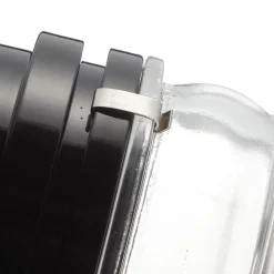 Oluce Fresnel væglampe m. glaslinse IP44 sort
