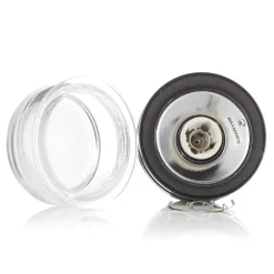 Oluce Fresnel væglampe m. glaslinse IP44 sort