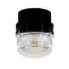 Oluce LED-væglampe Fresnel, sort, aluminium, glas, 2.700 K