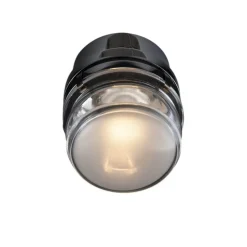 Oluce LED-væglampe Fresnel, kromfarvet, aluminium, glas, 2.700 K