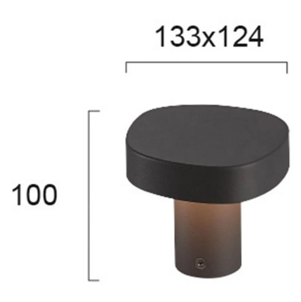 Onda LED-sokkellampe, IP54, højde 10 cm