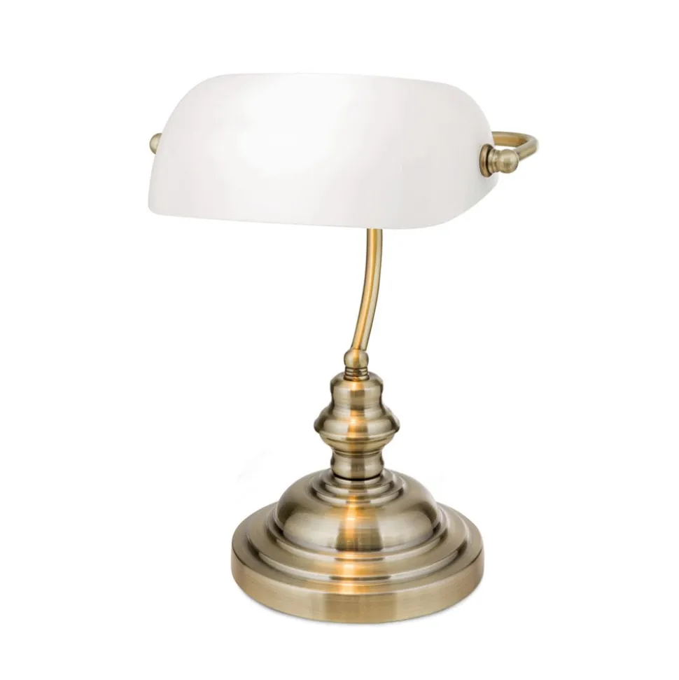 Onella bordlampe i banklampe opal