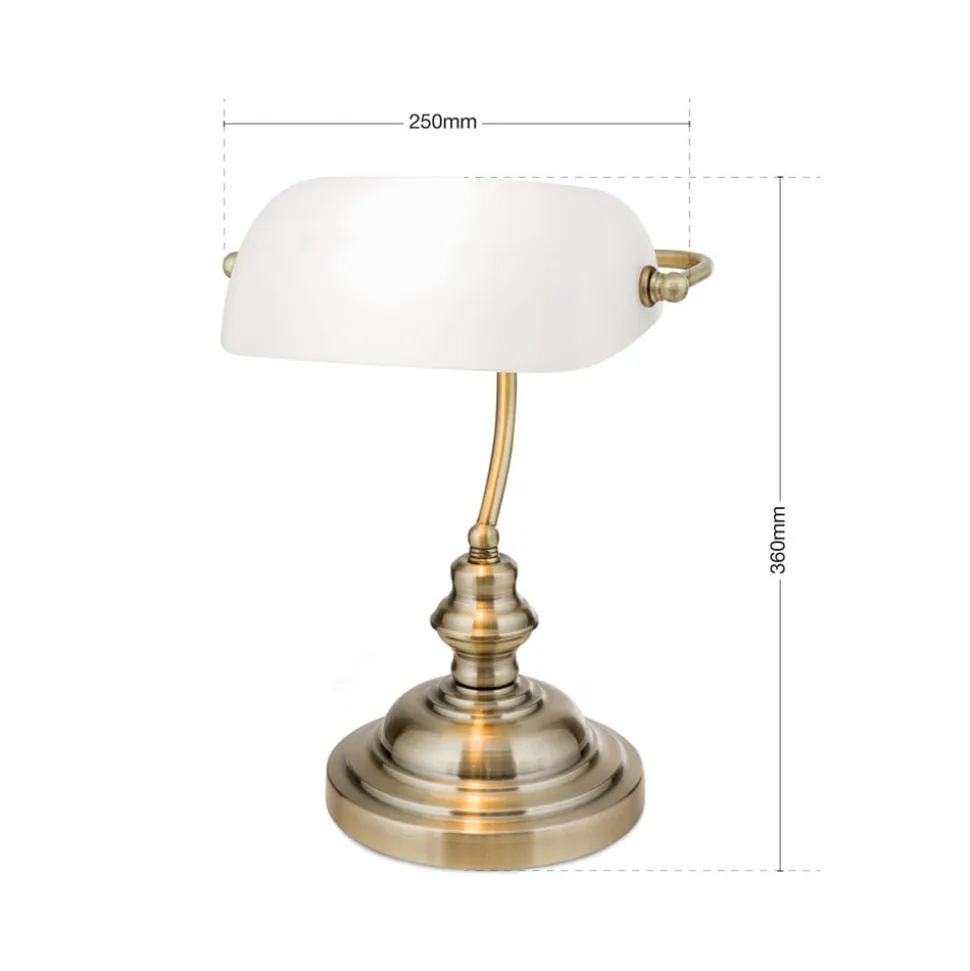 Onella bordlampe i banklampe opal