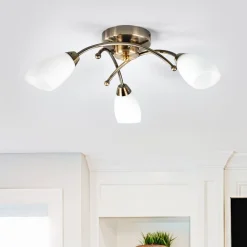 OPERA pragtfuld loftlampe, patineret messing