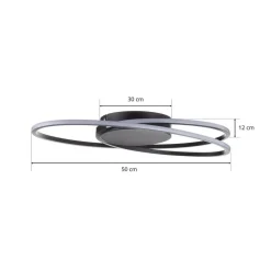 Ophelia LED-loftlampe, sort