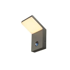 Ordi LED-væglampe, antracit, aluminium, bredde 10 cm, sensor
