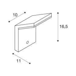 Ordi LED-væglampe, antracit, aluminium, bredde 10 cm, sensor