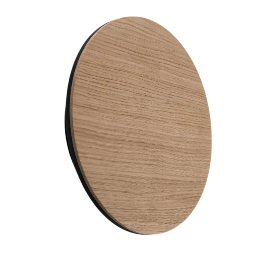 Orios LED-væglampe, træ, Ø 20 cm, indirekte spotlight