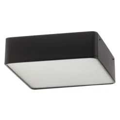 Oro loftslampe af stål og glas, sort, 25 cm