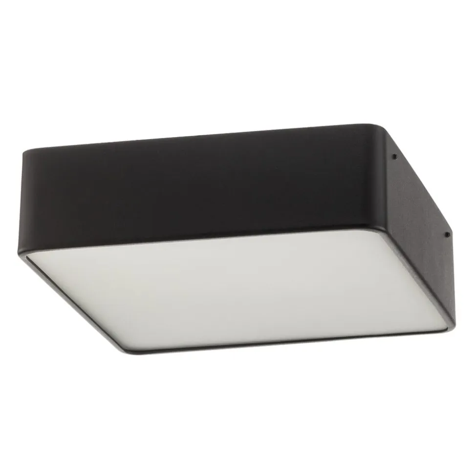 Oro loftslampe af stål og glas, sort, 25 cm