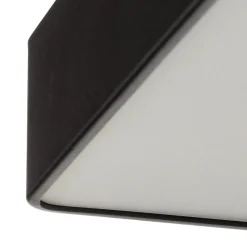 Oro loftslampe af stål og glas, sort, 25 cm