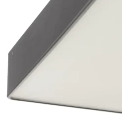 Oro loftslampe af stål og glas, grå, 45 cm