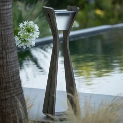 Osmoz LED-solcellelampe af Duratek, grå