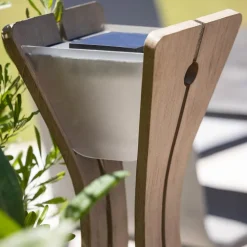 Osmoz LED-solcellelampe af Duratek, grå