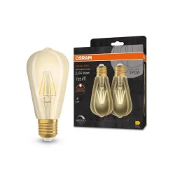 OSRAM 1906 E27 6,5W LED ST64 824 guld dæmpbar 2 stk