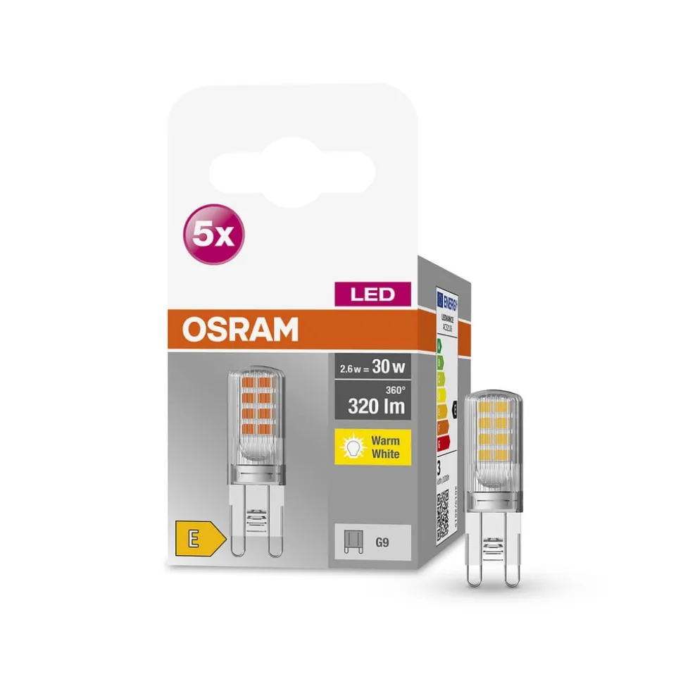 OSRAM Base PIN LED-stiftsokkelpære G9 2,6 W 320 lm 5 stk